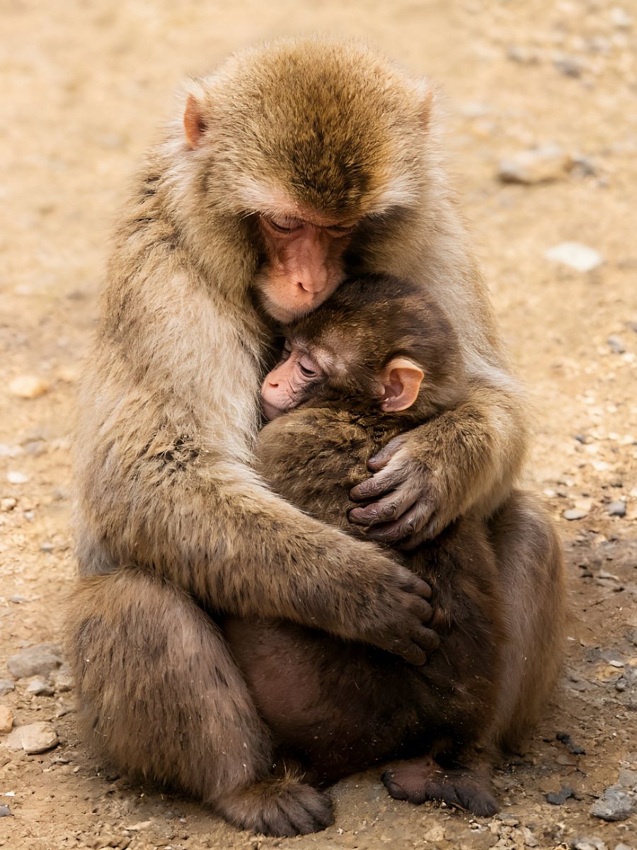 RealTraderJill's tweet photo. Have you been broken-hearted seeing this sweet little baby monkey drag his little stuffed-animal with him everywhere because he's lonely? Here's an update:

Little Punch-kun who was once rejected by his mother and found comfort in a stuffed toy, has now found solace in the arms of an adult in the troop for the first time. 

Caretakers confirmed that this gentle physical contact marks a big step forward in his journey. 

It’s a powerful sign that he is slowly being accepted by the group.

For a little monkey who once stood alone, this simple hug means everything.