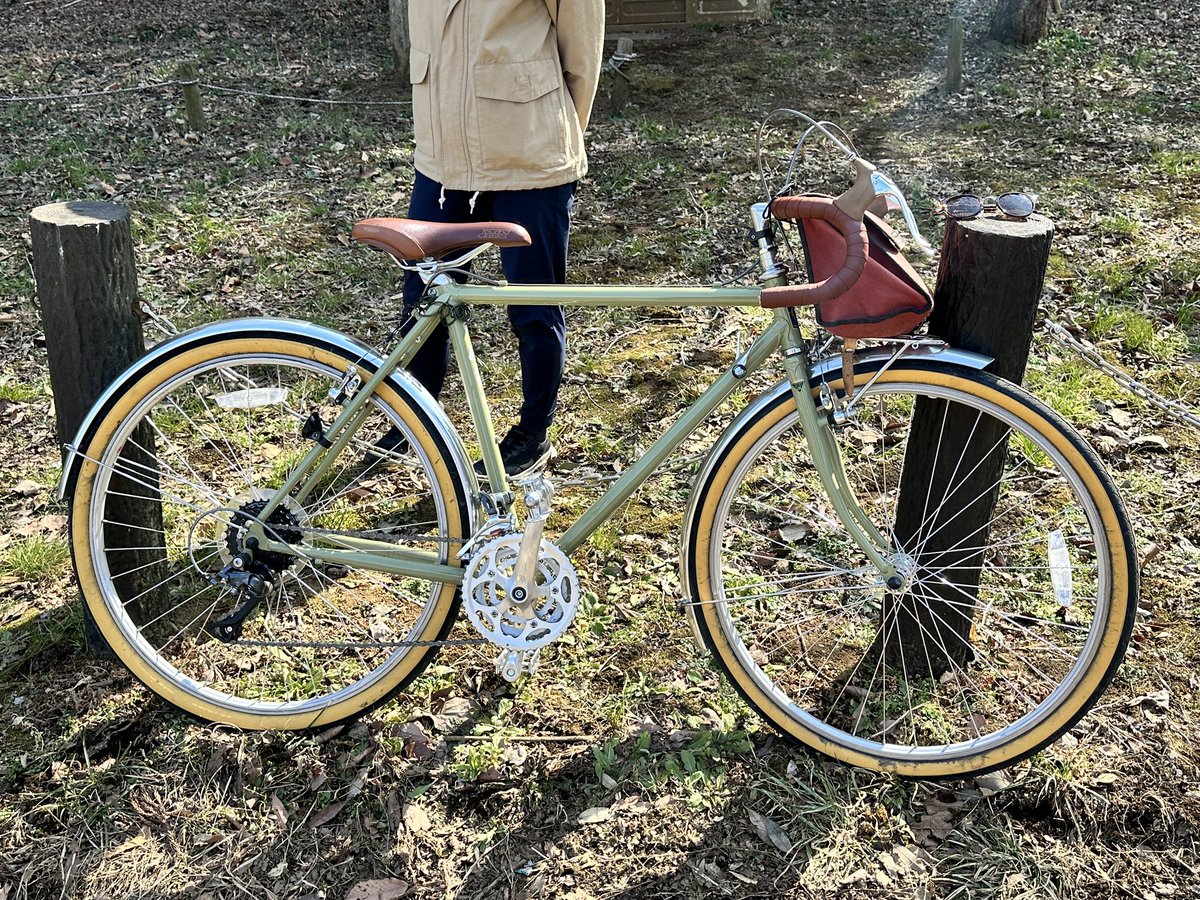 ダブルレバー式クロスバイク、といった趣の1台。 詳しくないので分から