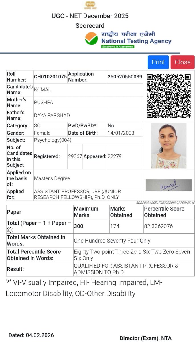 HighDhanas's tweet photo. Our 10th Class student Komal,a brilliant student has brought Proud Moments for our school.
She has qualified NET exams and eligible for assistant professor post.
Congratulations to her parents and School GMHS RC II,Dhanas, Chandigarh. https://t.co/nHZInQ2Ntg