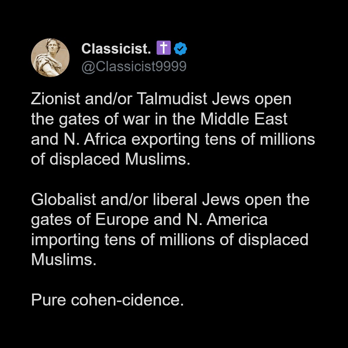 🇮🇱✡️🇺🇸🇮🇷 The war with Iran is a win-win for jews and 'Israel' and lose-lose for Whites and America.

As general Wesley Clark noted in 2003, the Americans and their allies had already taken down six states jews hate — Iraq, Syria, Lebanon, Libya, Somalia, and Sudan. The only one