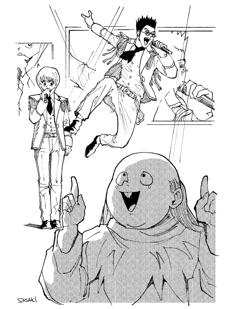 leorio &amp; kurapika at their debut concert

#hxhfanart