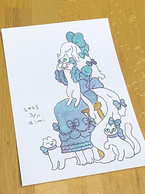 ねこ吸いお嬢さん