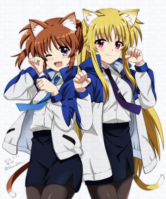 #猫の日 #リリカルなのは #なのはEXGV にゃーにゃー
