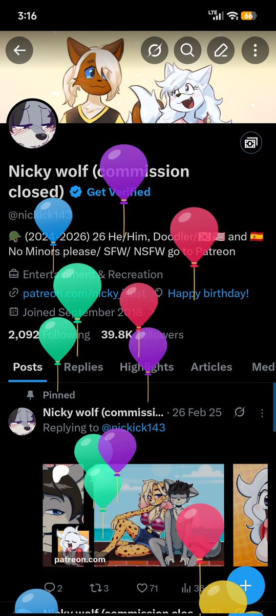 Nicky wolf (commission closed) tweet media
