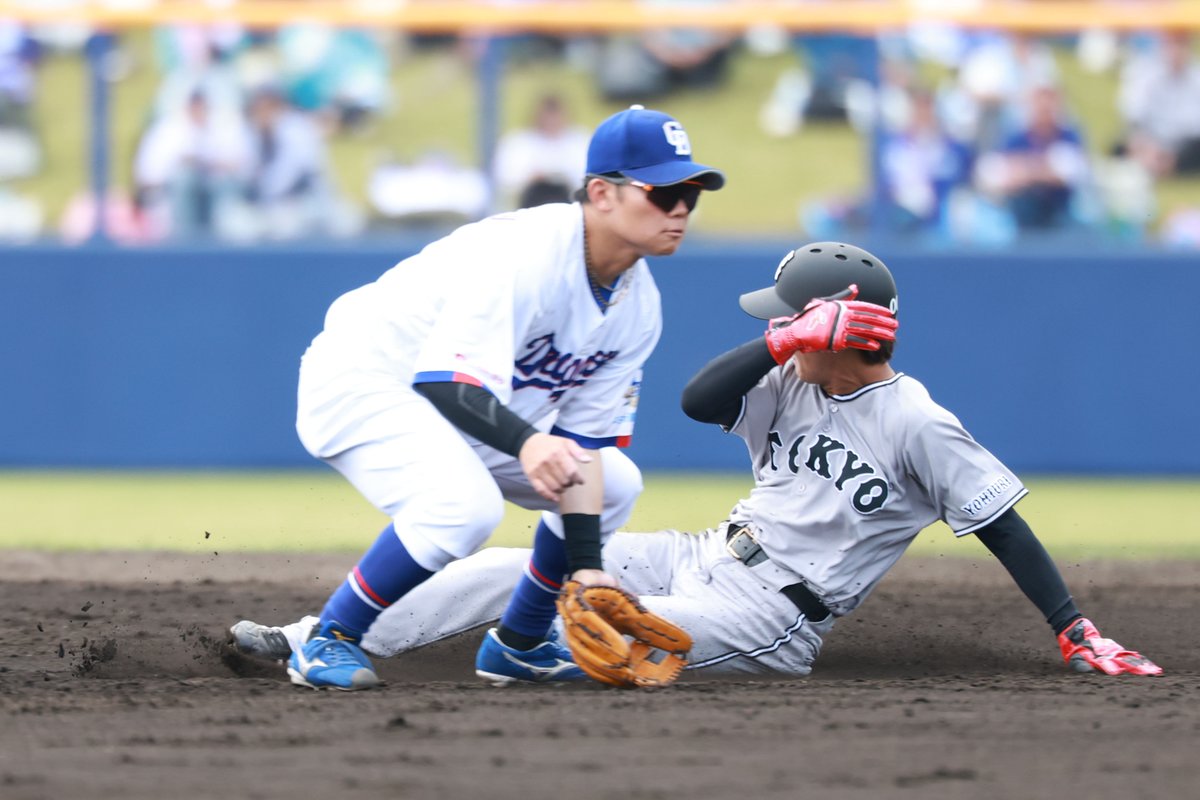 七回表】巨人 2-0 中日 無死一三塁から、代走 #宇都宮葵星 選手が盗塁