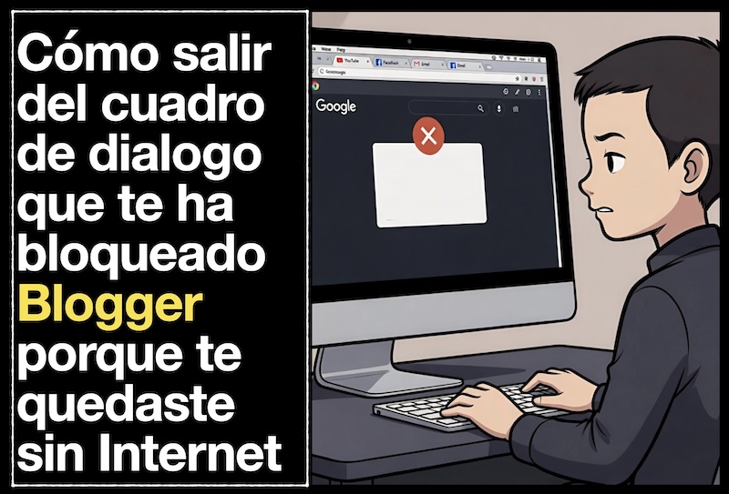 El lado del mal - Cómo salir del cuadro de dialogo que te ha bloqueado Blogger porque te quedaste sin Internet elladodelmal.com/2026/02/como-s… #Blogger #UX #Offline #Blogging #Chrome #UI