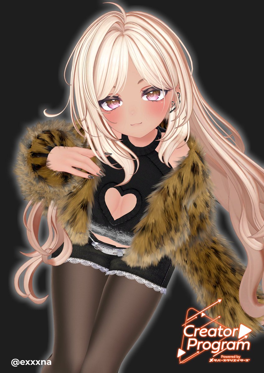exxxna's tweet photo. メタクリ2月の新作「SugarDripFuzzy」
お姉さんコーデにぴったりのヘソ出し衣装です！

派手柄ファーが好みすぎる！

#PR #クリエイタープログラム https://t.co/dPTDxt08HH