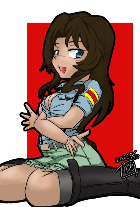 本日は青師団高校戦車道の隊長 #エル生誕祭2026 であります! 遅くなりまして申し訳ありません お誕生日おめでとうございます らぶらぶでも色々と出てきそうな予感多数 良いキャラしてますからね! 楽しみだぜぇー #ガルパン #エル生誕祭