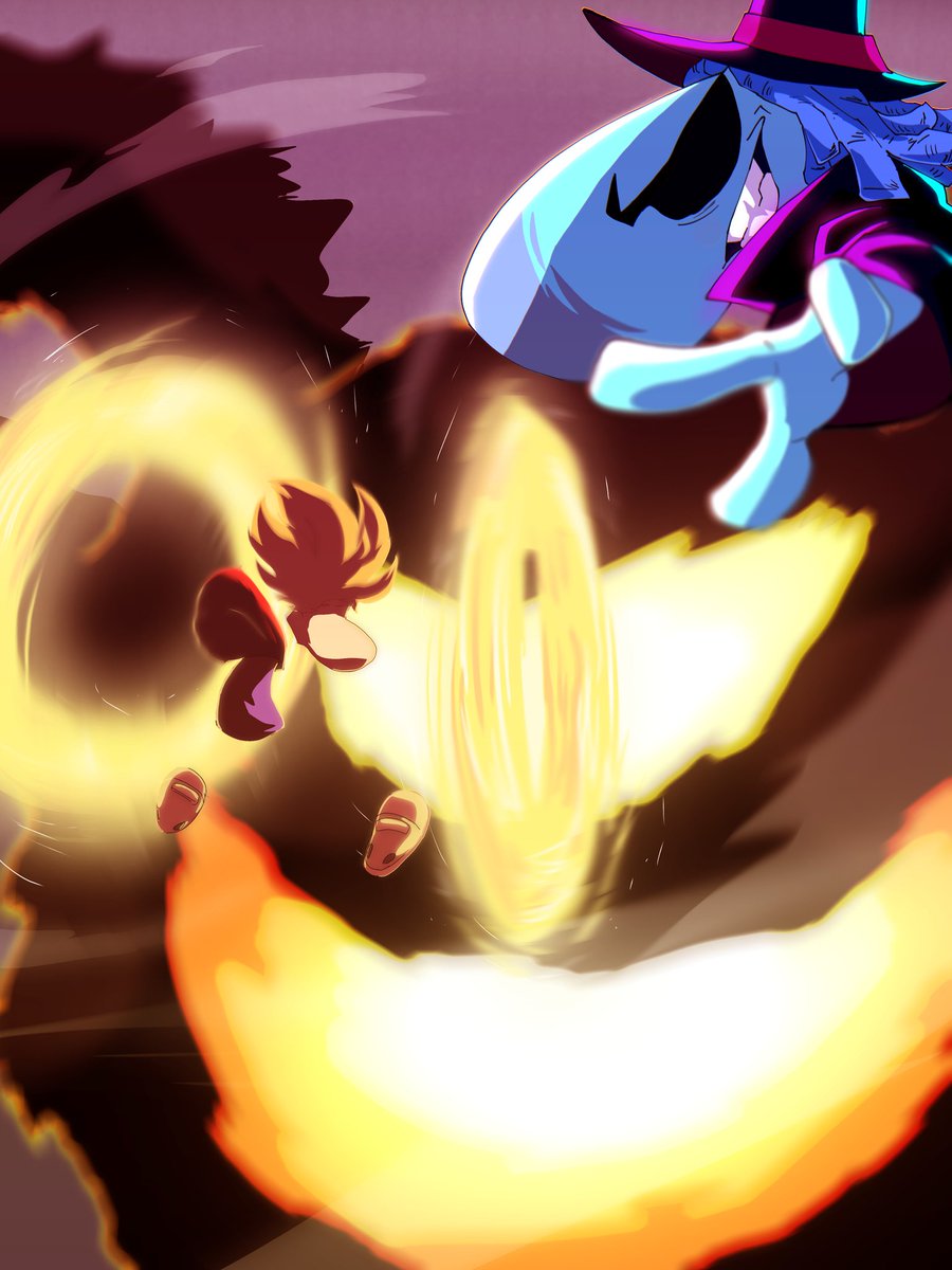 Cloud of doom ☁️ and 
The Nightmarish Teensie 😈
#Rayman