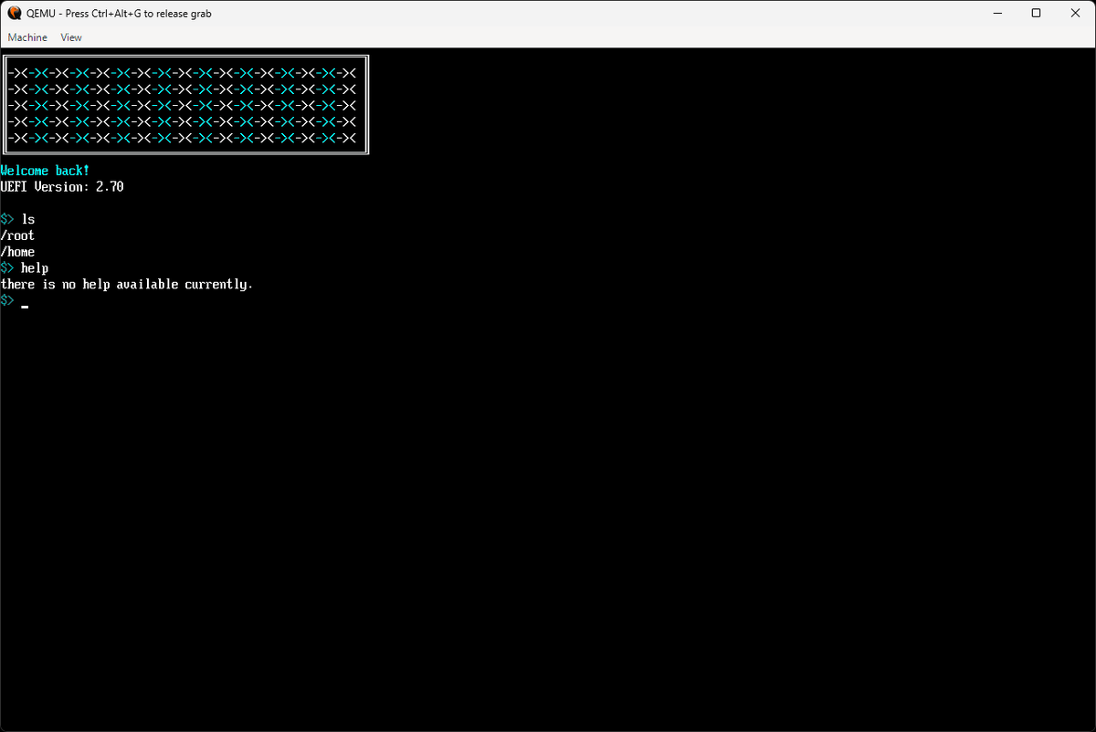 Afterback_'s tweet photo. ProjectOS Update: 😎
- Debugging is now working (using LLDB).
- C++ constructors support (CRT).
- Console was updated to use previously implemented C++ library containers.
- Codebase is now compiled in C++23 mode.
ps: the "ls" is fake.
#osdev #baremetal #SystemsProgramming https://t.co/HRAGPToyza