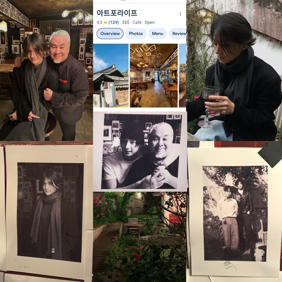 It seems like sangwon recently visited "art for life" (아트포라이프), a romantic cafe he loves and used to visit often back in his school and regular days. He's quite close with the owner too! since this might be his first visit since debut, i hope he had a great time there 🥹🌹