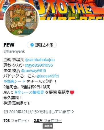 無事、222の日に8888達成 パチパチパチパチ 強適シート ＆ 全レース軸