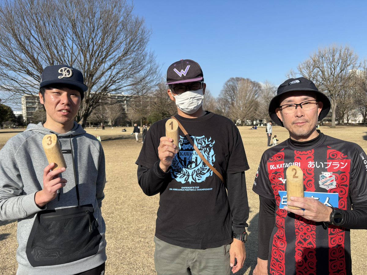 TMF_Molkky's tweet photo. 本日の多摩リーグ第2節B日程の結果は

🥇カサPさん
🥈コンサドーレサウナ部さん
🥉オチアイさん

でした❗️

昨年年間ランク3位のカサPさんが調子を上げてきたか！？

シーズンはまだ始まったばかりです❗️
来月も宜しくお願いします❗️

参加された皆様、お疲れ様でした&amp;ありがとうございました🙇‍♂️ https://t.co/24ocFztOOD