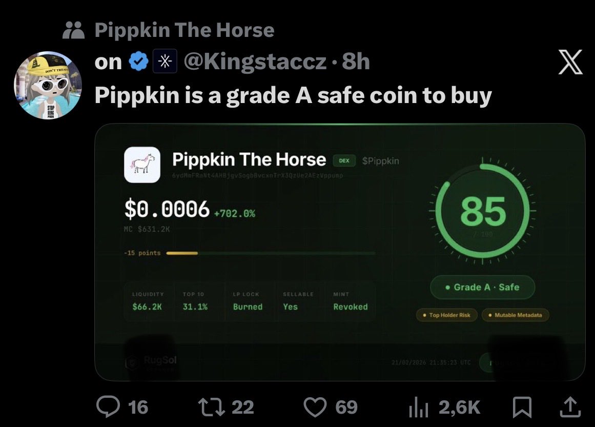 This is serious.

<a href="/Kingstaccz/">on</a> spread a so-called “Grade A Safe” scanner that turned out to be a wallet drainer.

One member of our community lost 30,000$ in $BP because of it.

Thirty thousand.

That’s real damage.

And yes — that same link was posted in our community yesterday.