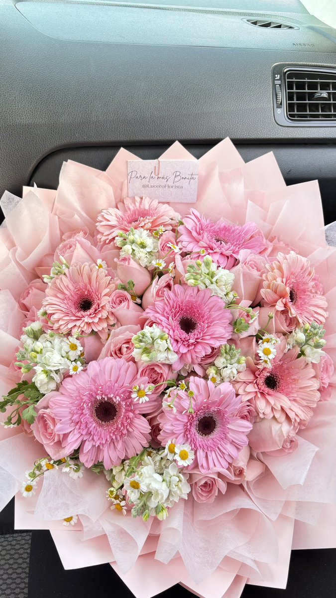 UNA, UNA SOLA VEZ dije que me gustaban las gerberas y las rosas rosas💓💓
