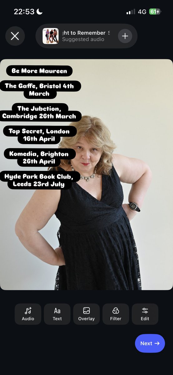 maureenyounger's tweet photo. You can check out my gig list via https://t.co/lKYrYOcSYl My show Be More Maureen will be in Bristol 4 March #thegaffe, Cambridge 26 March #comedyjunction, London 16 April @topsecretcomedy Brighton 26 April @KomediaBrighton Leeds @HPBCLeeds 23rd July https://t.co/uqHNDIz903