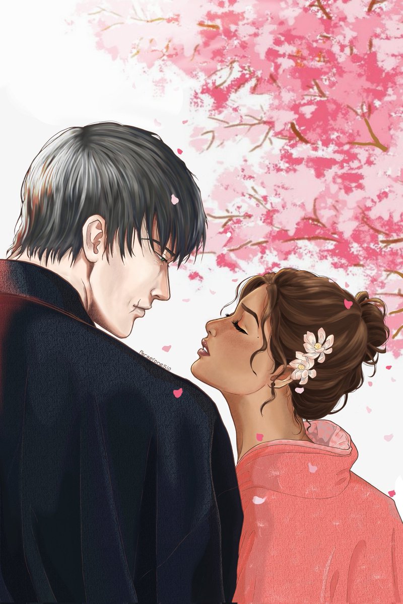 Persefone510's tweet photo. I wanted to draw a mature Toji, with gray hair, because I feel he looks beautiful at any age ♥️ #toji #tojizenin #TojiFushiguro  #jjk  #JujutsuKaisen  #xoc #fanart https://t.co/yx1oKbCQ9g