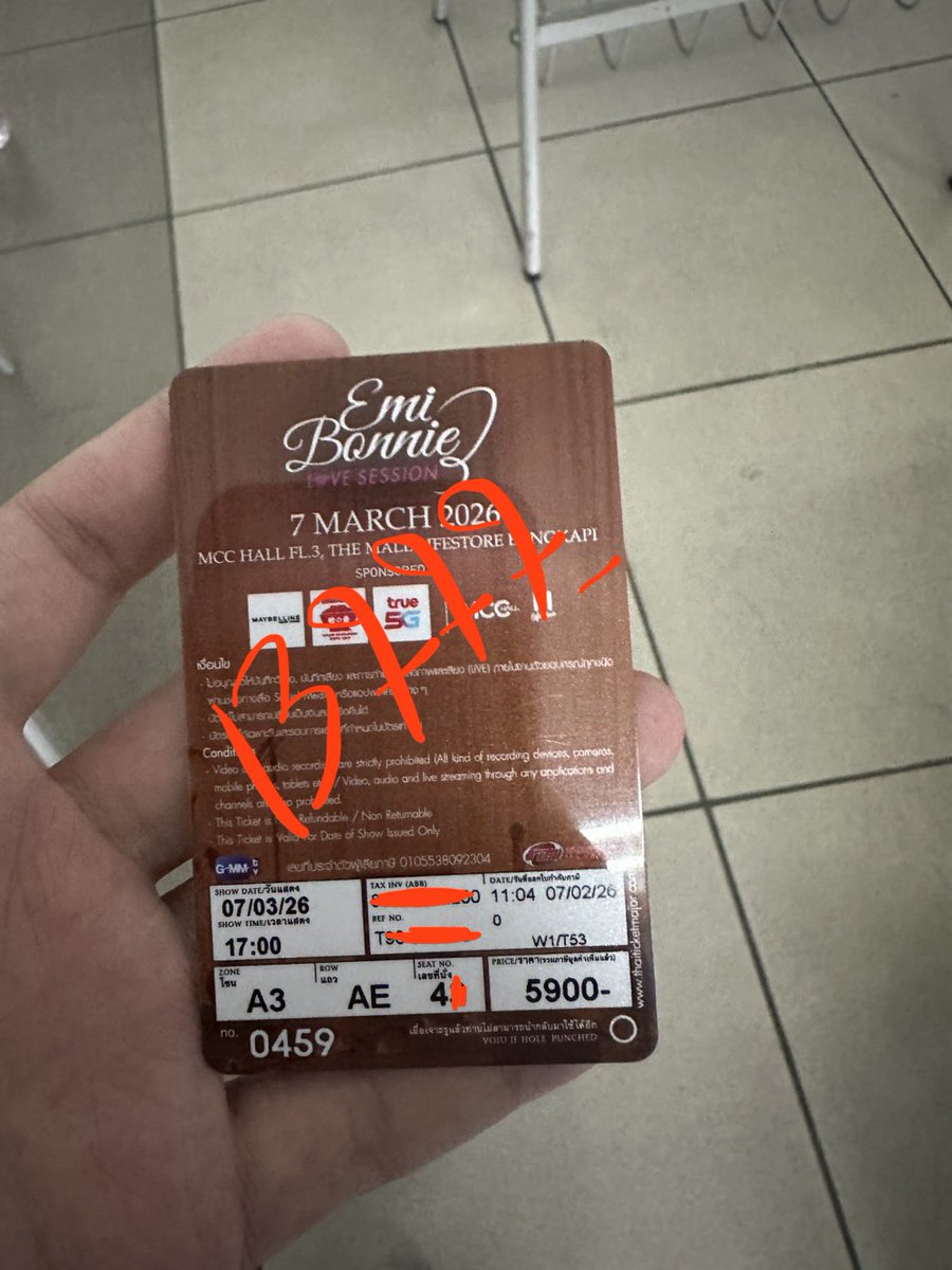 Sixsevenkippy7's tweet photo. ปล่อยบัตร 5900 วันแรก
A3 - AE4x

ราคา 5,500

✅นัดรับได้ ปากเกร็ด / เซ็นลาด / เมเจอร์รัชโย

 #EmiBonnieLoveSession https://t.co/Ptkr85R13V