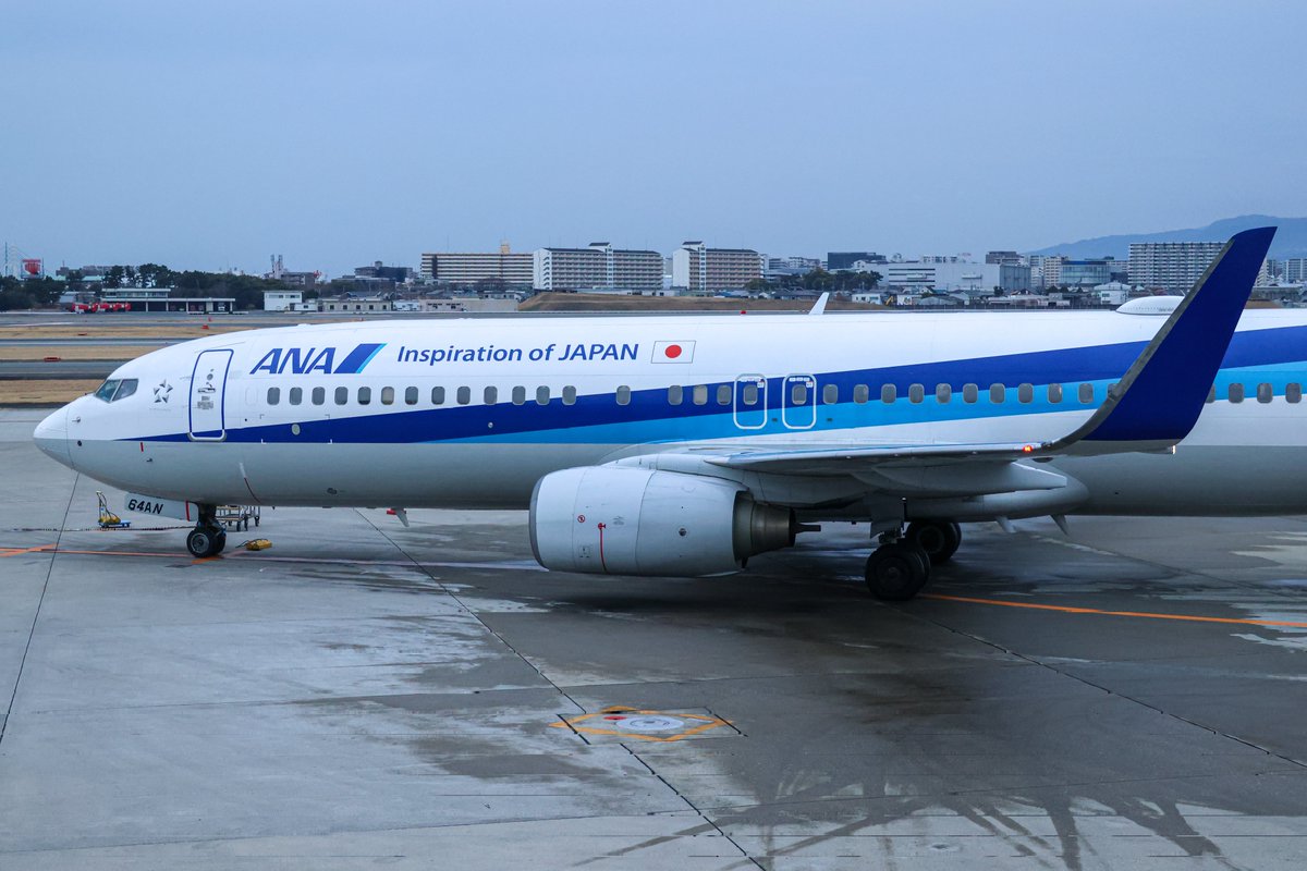 2026/2 ITM ANA B738 JA64AN/JA60AN こういう画角も面白い！ #ANA