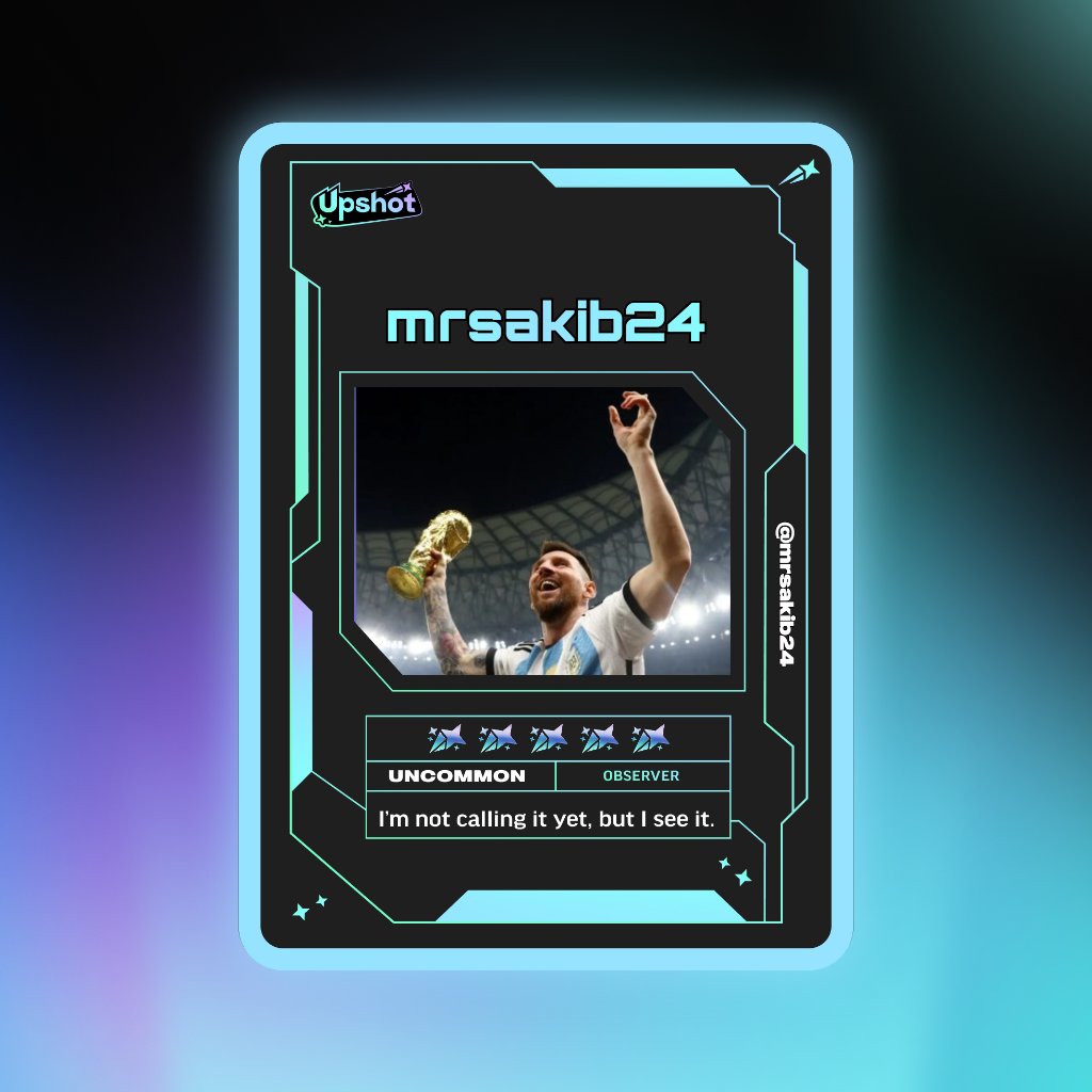 Just ripped my Predictor Card!

Ready to claim instant cash prizes, free packs and more.

Welcome to Prediction Play on <a href="/upshot_cards/">Upshot</a>

Your turn
beta.upshot.cards/?code=c0f2e979

(PASTE IMAGE HERE)