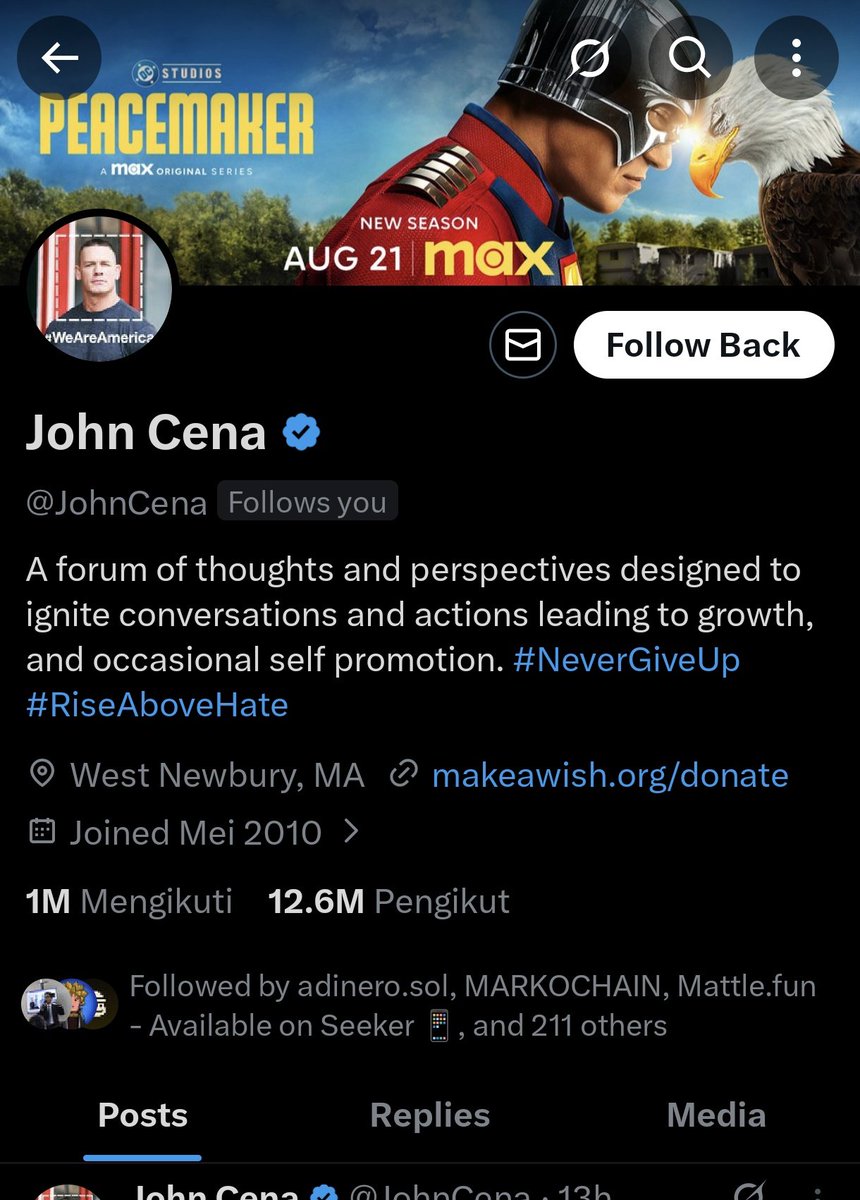 Mau diundang main film Holywood kah? Thanks <a href="/JohnCena/">John Cena</a>