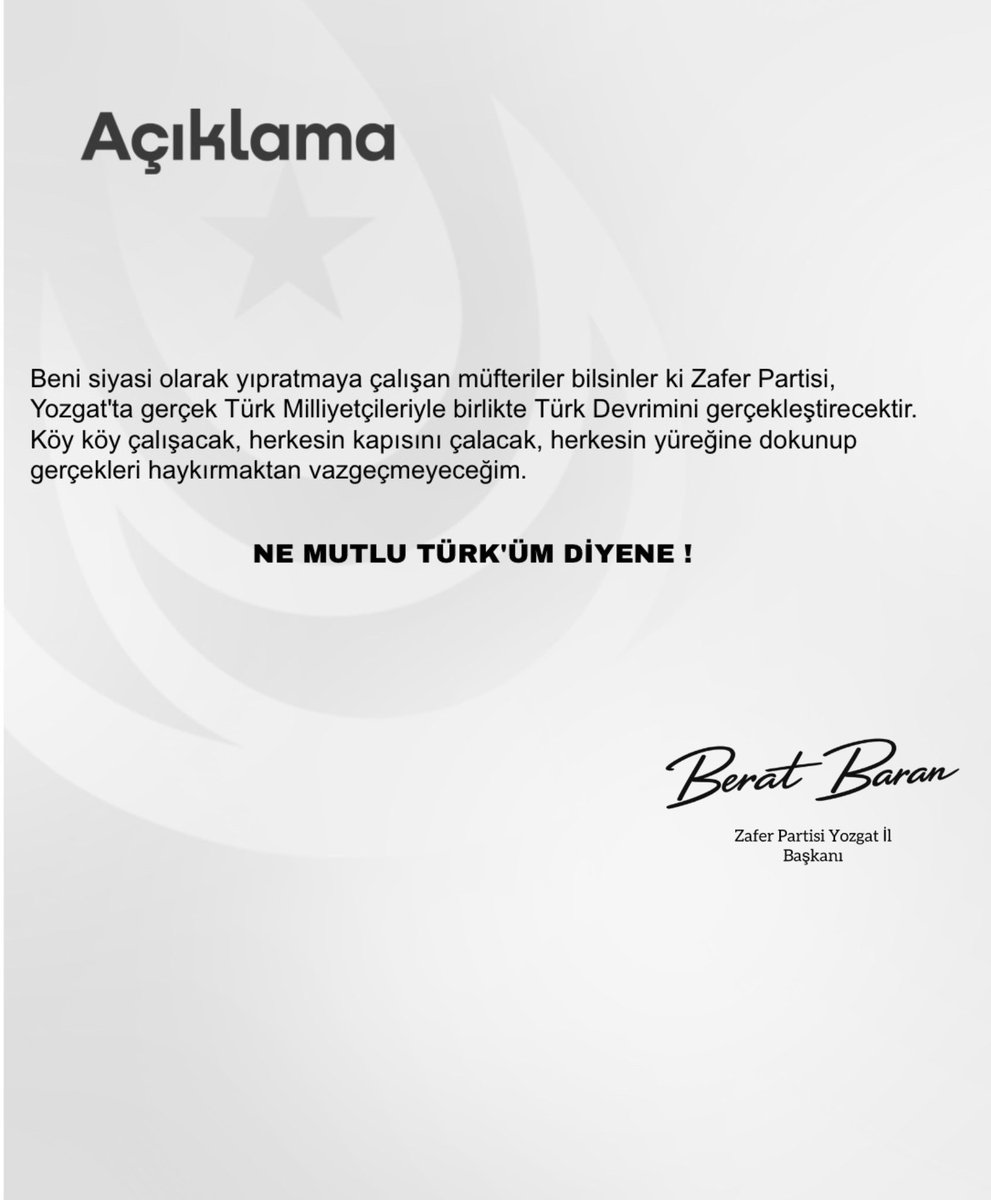 Kamuoyuna saygıyla duyurulur. 
<a href="/beratbaran5/">Berat Baran</a>