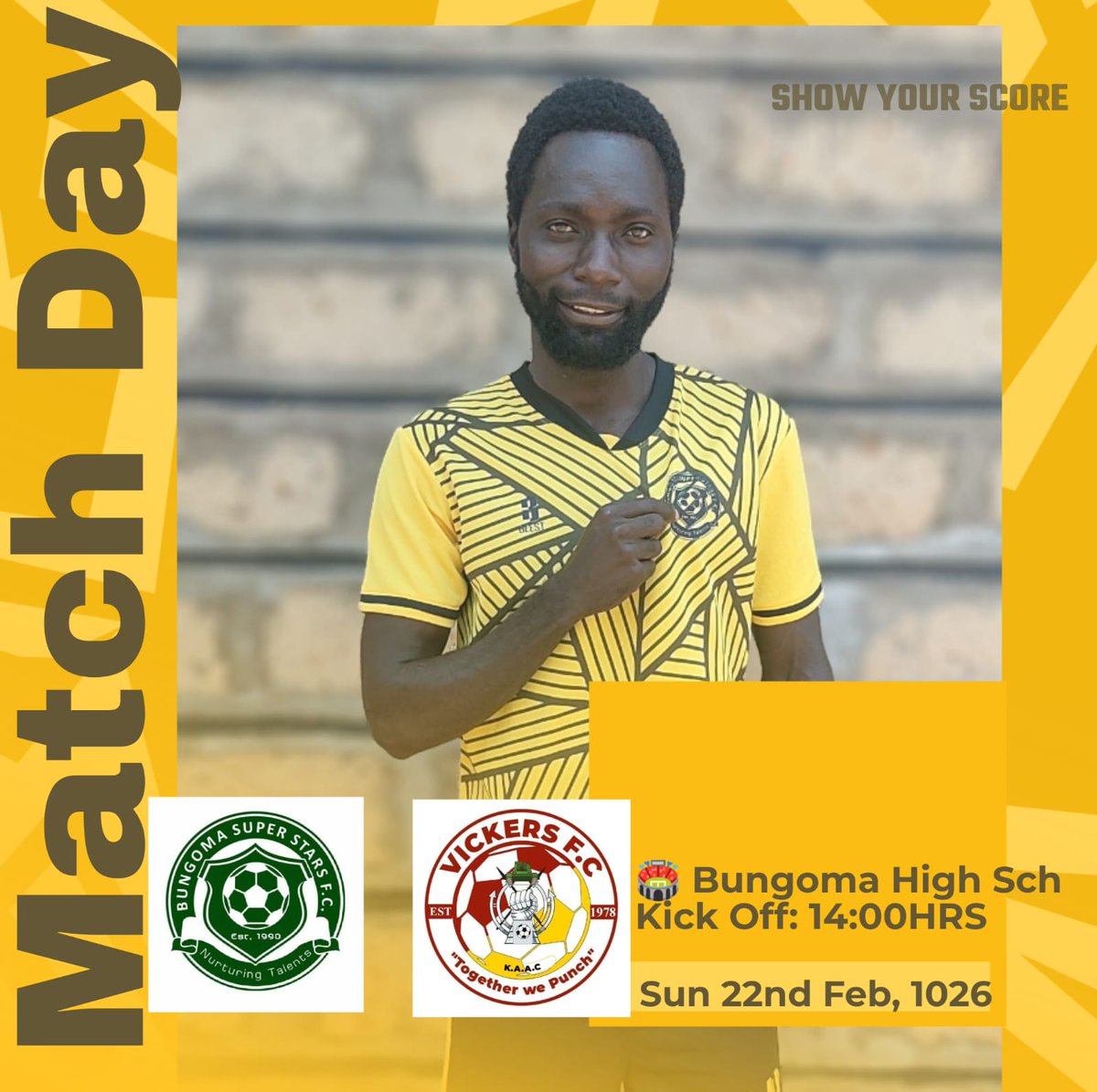 Match Day today. We host military 🪖 side Vickers from Nakuru..