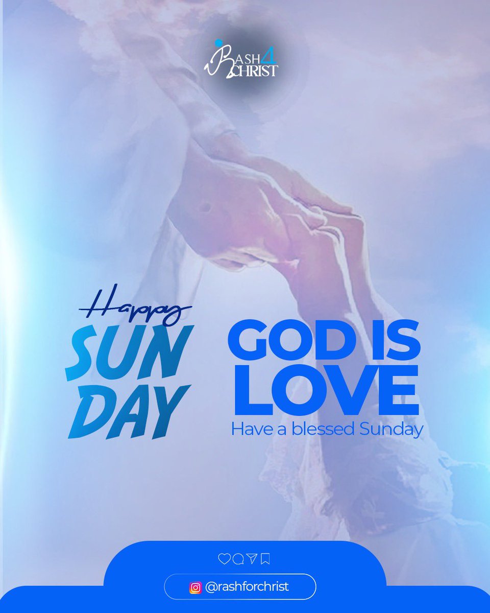 In a world full of noise, one truth remains:
God is love.

Simple. Powerful. Eternal.

Have a blessed Sunday 💙

#Rash4Christ #HappySundayAll