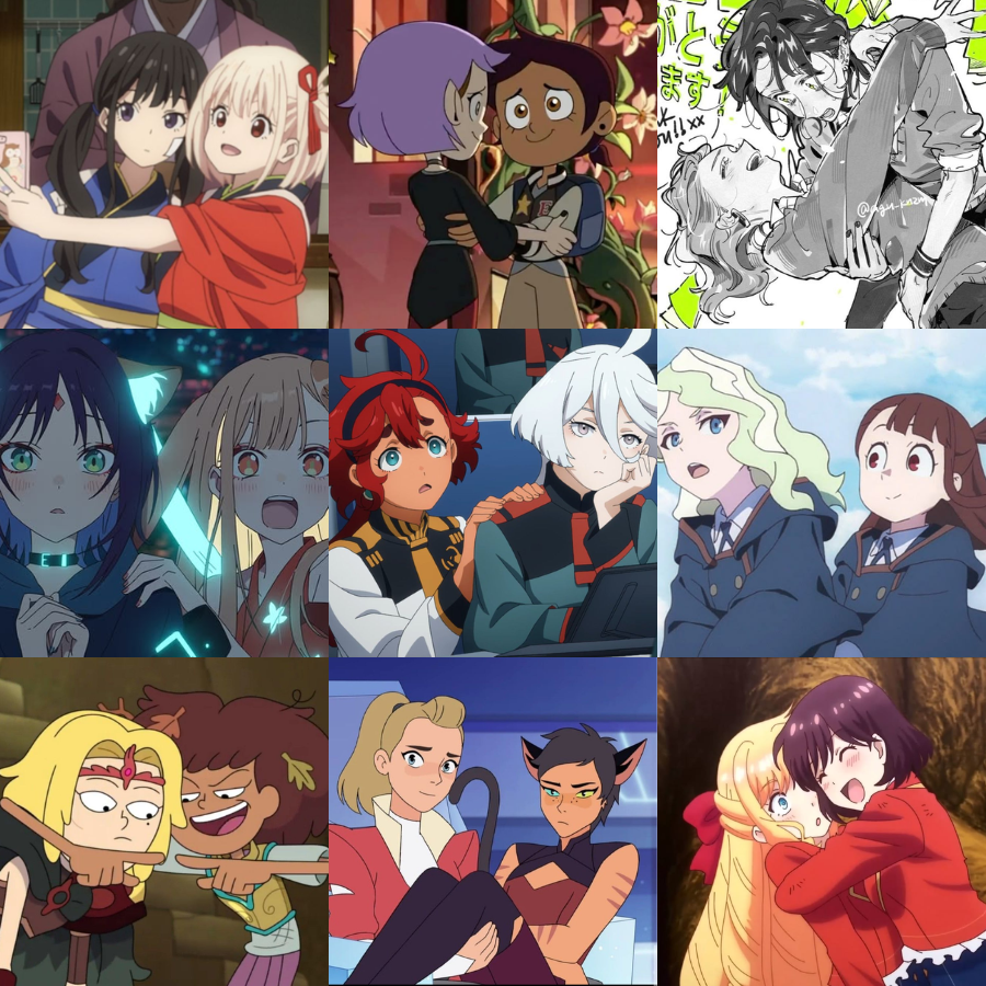 golden retriever X black cat yuri. yes.