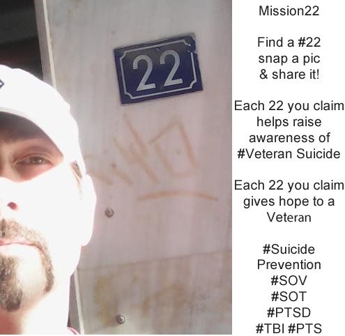NOT_CFJ's tweet photo. 22 Veterans commit suicide EVERY DAY
Find a number 22, snap a pic, &amp; share with your Followers/Friends
Each 22 you share helps raise #SuicidePrevention awareness &amp; gives hope to a veteran
#PTSD #TBI #PTS #iSBU #22tooMany @mission22
CRISIS☎️ 988 HIT 1 https://t.co/Yki66OOT6W