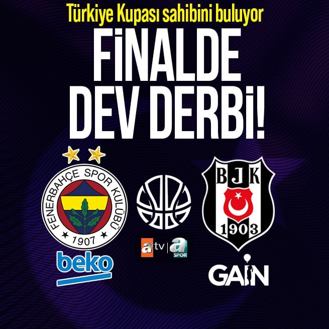 takvim's tweet image. DEV FİNAL A SPOR'DA!

📌Basketbolda "final" heyecanı 

📍Fenerbahçe ile Beşiktaş Türkiye Kupası şampiyonluğu için karşı karşıya 

👉🏻İşte maç öncesi tüm gelişmeler

takvim.com.tr/basketbol/2026…