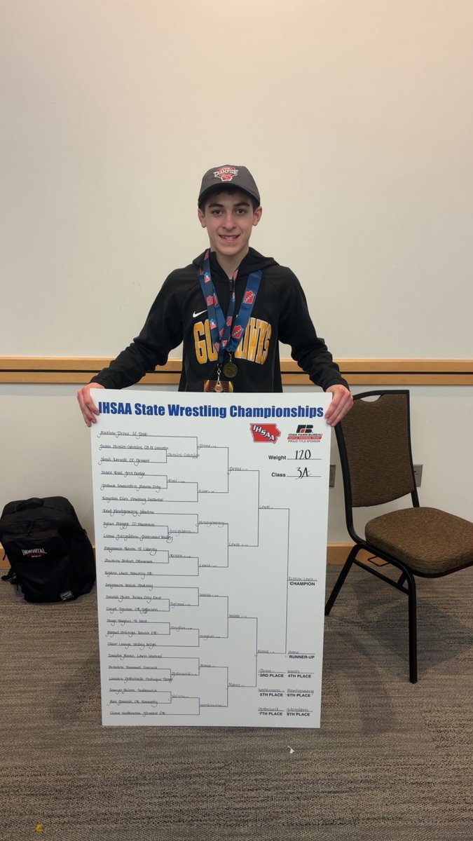 IA 3A 120lb State Champ. Never surrendered a point in the State Tournament. KIPTON LEWIS. <a href="/MatScouts1/">MatScouts</a>