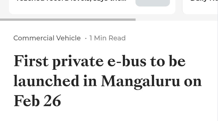 MangaluruInvest's tweet image. #Private E-Bus to be launched in #Mangaluru on Feb 26.
Will be run on route no 27

Link to the article:
google.com/amp/s/auto.eco…

@AjayendraBallal @CShetty1710 @dumbupole @everyday_tulu @galivaraStewie @HelloMangalore @ShineofaSmile1 @That_Counsellor @M21916M @JaisonDsouza21