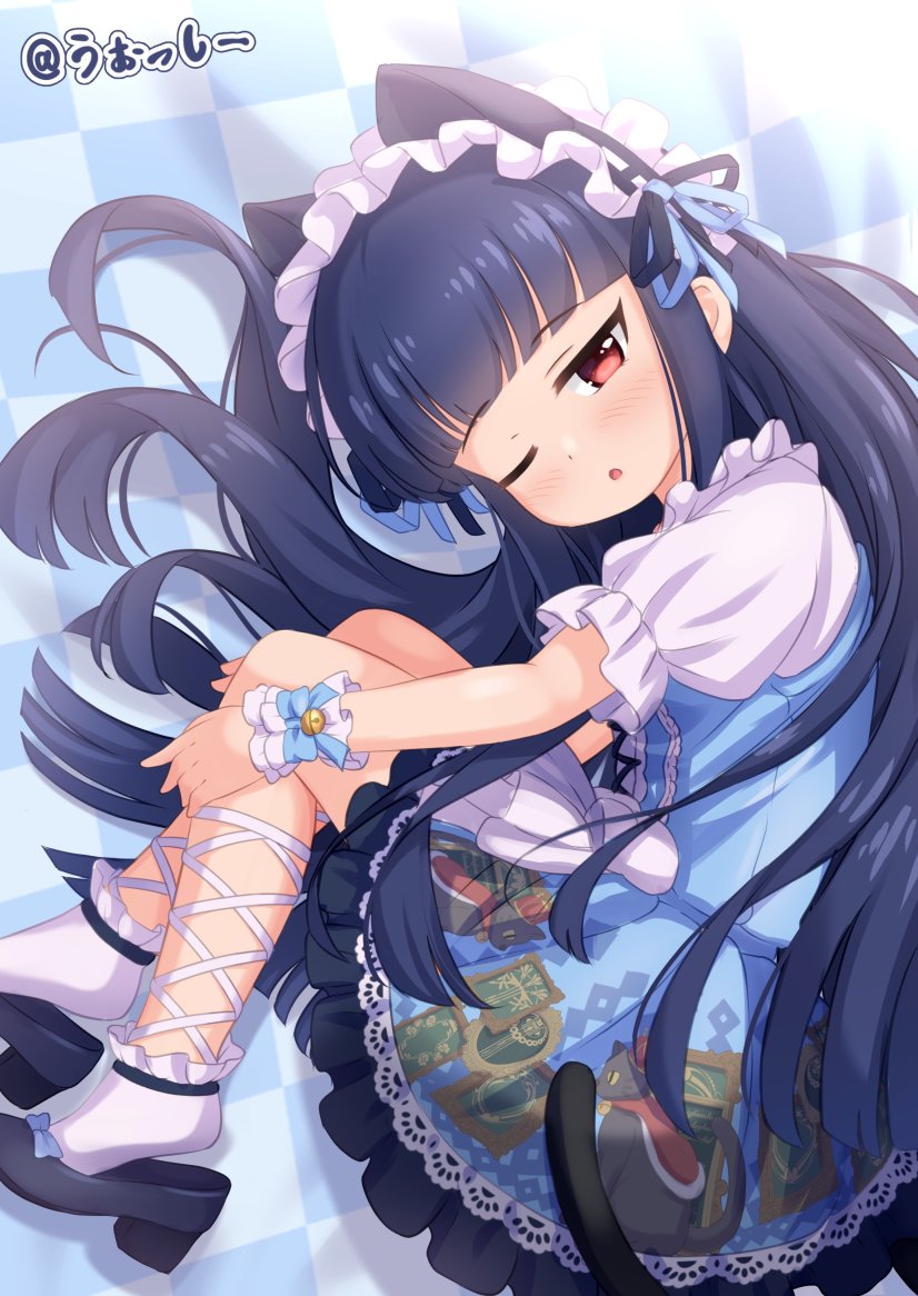 佐城雪美 「#猫の日 雪美ちゃんごろごろ」|うぉっしーのイラスト