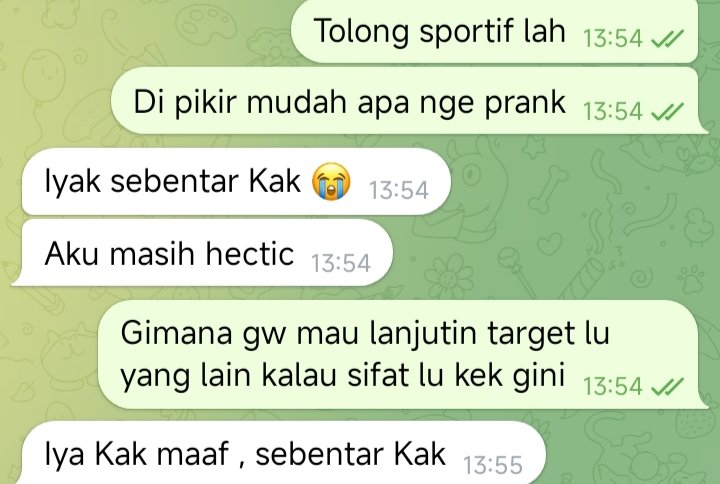 BellaImupp's tweet photo. Gini amat open jasa prank, di kira gampang kali ya https://t.co/9x5huAF94J