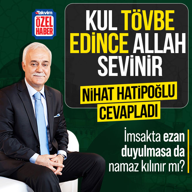 takvim's tweet image. Kul tövbe edince Allah sevinir

Prof. Dr. Nihat Hatipoğlu cevapladı

takvim.com.tr/yazarlar/nihat…