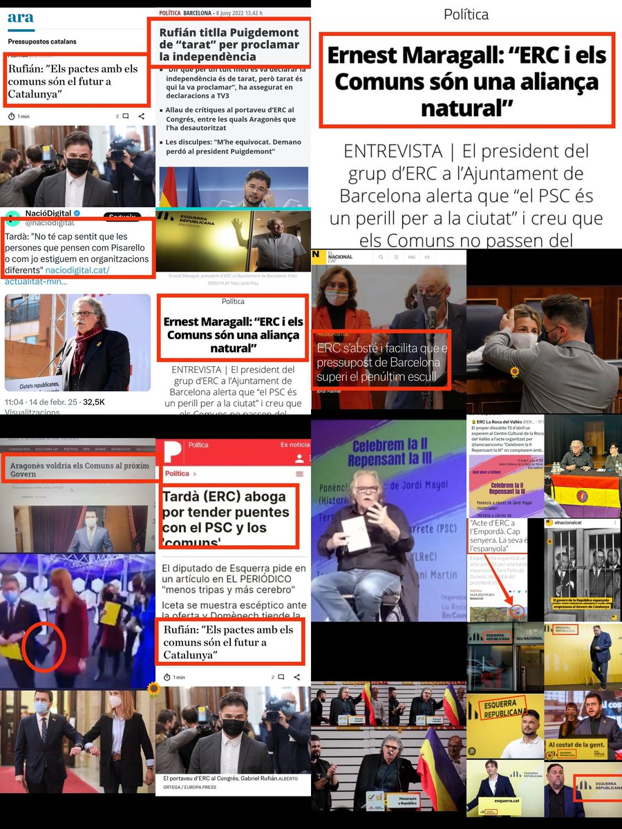 A veure. Algú pensa q unir "esquerres"catalanofobes Ñ,  és un invent nou d <a href="/gabrielrufian/">Gabriel Rufián</a>? 
És el somni humit d <a href="/JoanTarda/">Joan Tardà i Coma</a>,  <a href="/junqueras/">Oriol Junqueras 🎗️</a>, y toda ER,<a href="/Esquerra_ERC/">Esquerra Republicana</a>.
Algú pensa que la desaparició de la C d Catalunya és casualitat? Reneguen de tota catalanitat. més Ñ que l'estanquera.