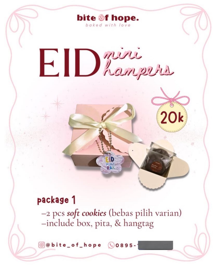247unsafe's tweet photo. @starsofserene mini hampers soft cookies start 20k ajaa kak (isi 2pcs) bisa via oyen yaa. bisa kepoin ig kita buat liat testinya @/bite_of_hope🍪🤍 https://t.co/742D4lpsbp
