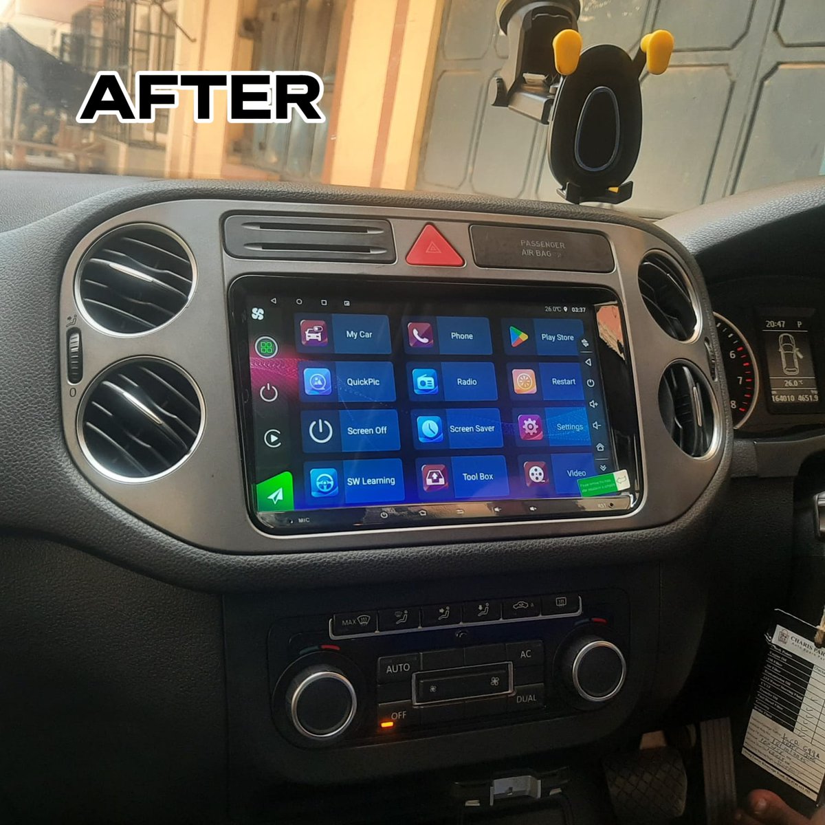 Niajeni
VW Tiguan MK1 9” Radio Upgrade 🔥
Before &amp; After transformation.
Volkswagen specific unit.
✔ Plug &amp; Play
✔ No console changes
✔ Factory fit finish
Ksh 18,000 (installation included)
Call/WhatsApp 0794587453
Follow <a href="/Auviokenya/">AUVIO</a> and bring Work.
