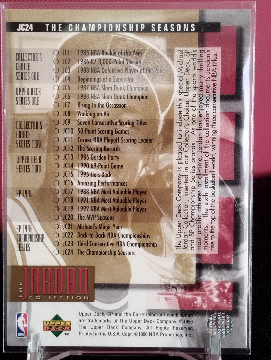 UPPER DECK「SP」1996年 マイケル・ジョーダンで〜す🤗✨✨ 加工が