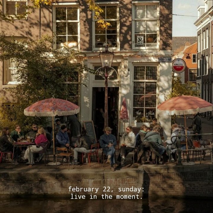 february 22, sunday...