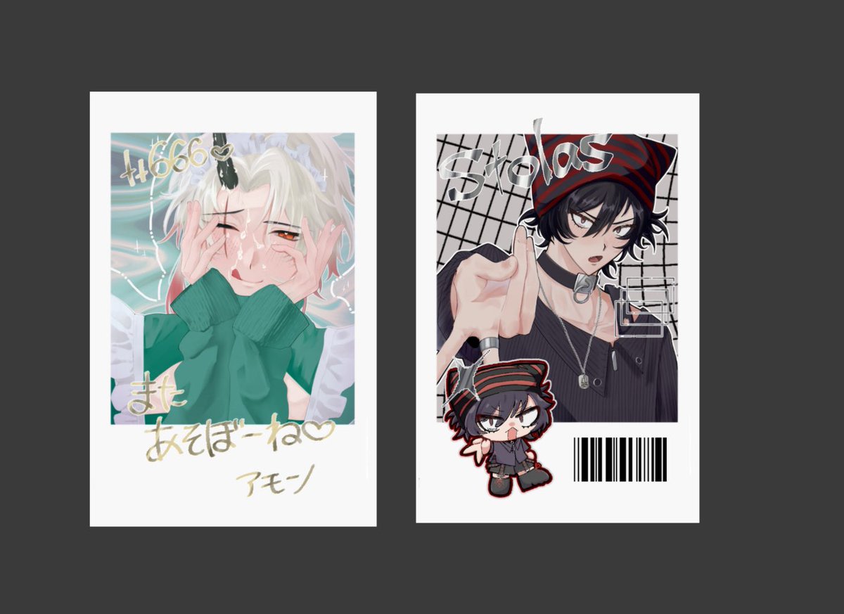 チェキ風カードも作る予定です〜
まだ作ってないのでイメージですが、キラキラしてるとこは箔押しします☝️