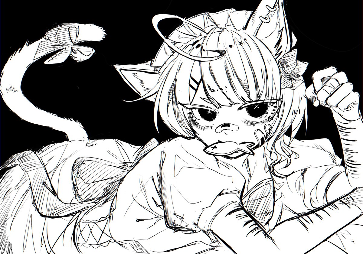 #猫の日 #illustration
🐈‍⬛