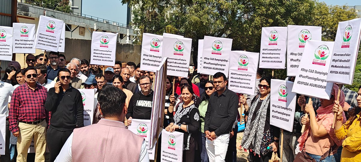 DXPGDA's tweet photo. Placing a C&amp;D facility beside residential societies risks children’s health, clean air, property value &amp; quality of life. Follow proper buffer norms &amp; instead develop parks and sports complexes for the community. #ResponsibleDevelopment #RightToCleanAir #DwarkaExpressway https://t.co/djw17386ei