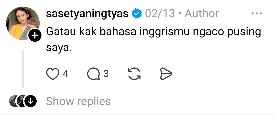 Daniellanisa's tweet photo. Guys tau mbak-mbak LPDP yang lagi viral gak?

Sebenernya Pengen diem2 bae sambil baca update terbaru, tapi liat reply an beliau tengil2 banget😭🫵🏻 Ngata2in orang, atos, congkak, ngrasa paling bener, defensif. Ngatain orang bahasa enggresnya ngaco, giliran ditegur bilangnya bhs ibunya bukan enggres. Yg waras ya...jangan diplintir🤏🏻