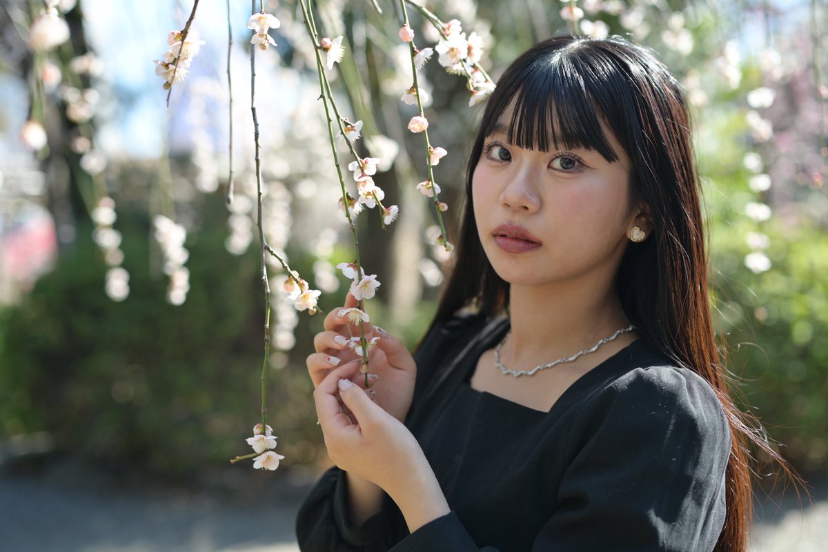 春の愁い」 Date 2026年2月21日 Location 亀戸天神 Model 彩瀬れあさん