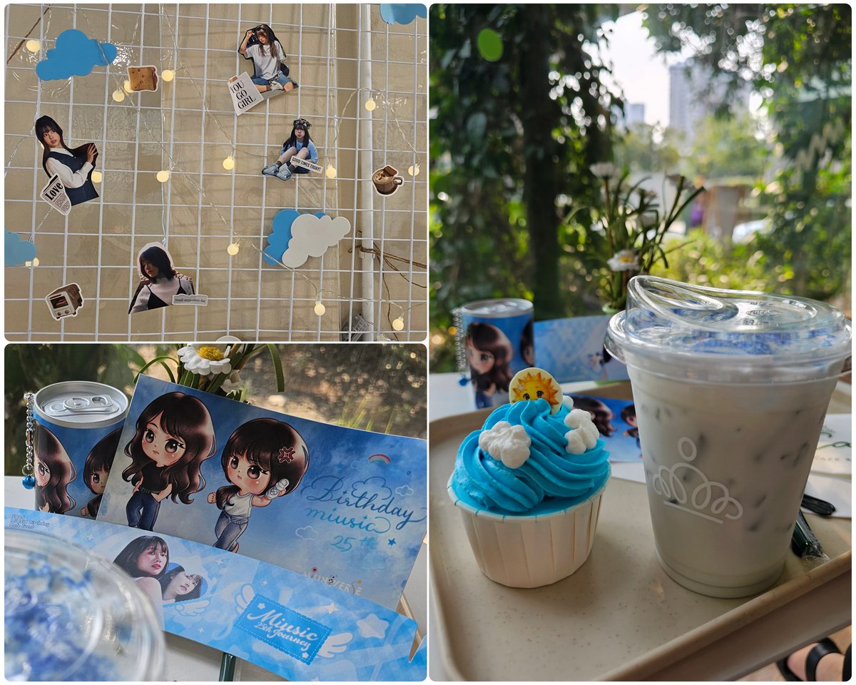 เมื่อวานไปธุระแถวนั้น เพิ่งรู้ข่าวว่ามีคาเฟ่ เลยไปเก็บบรรยากาศ พอไปถึงก็เพิ่งรู้ว่าน้องแวะไปที่ร้านมาด้วย คลาดกันนิดเดียวเอง แง้ 🥹 ใดๆ คาเฟ่ตกแต่งน่ารักมาก ที่สำคัญคือเค้กอร่อย 💕

มาดูงานละนึกถึงว่า เราได้เห็นมิวสิคมานานขนาดนี้เลย โตขึ้นและเป็นคนเก่งมากจริงๆ
#miusic25thjourney
