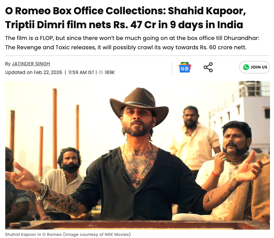 kapsology's tweet photo. As per reports, Shahid Kapoor charged 45 Crore for this movie! 😅 https://t.co/DtYkjwZJpe