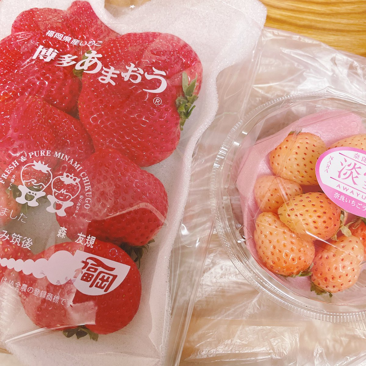 手のひらサイズのでかいちご大福😂🍓 姪っ子甥っ子も包む作業手伝って