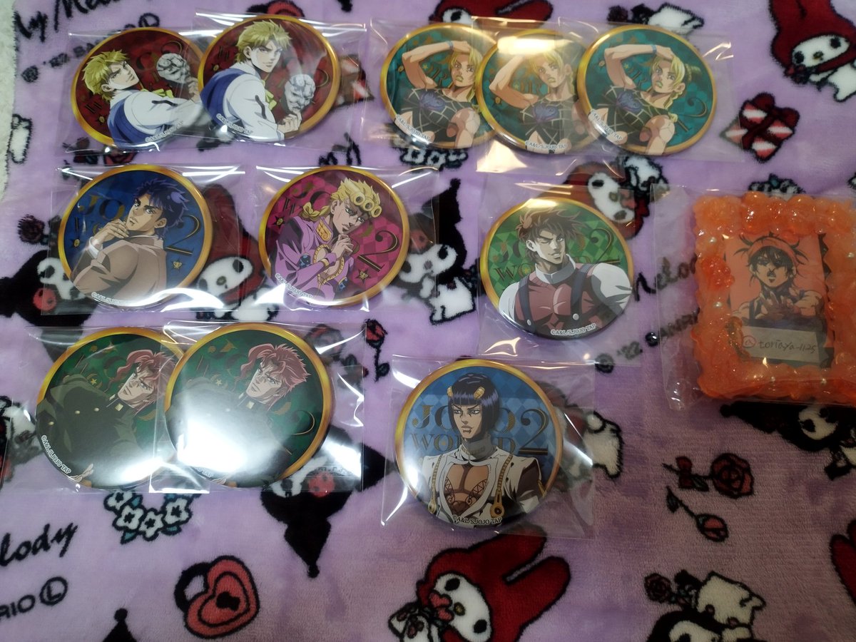 ジョジョワールド 75mmホログラム缶バッジコレクション、75mm缶バッジ
